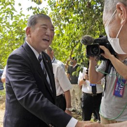 24日に鳥取で出馬表明した石破茂元幹事長（Ｃ）共同通信社