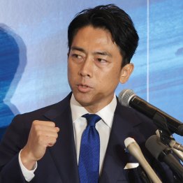 真打ち登場（6日午前、出馬会見をする小泉進次郎元環境相）／（Ｃ）日刊ゲンダイ