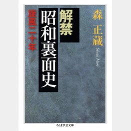 「旋風二十年　解禁昭和裏面史」／（ちくま学芸文庫）