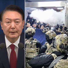 韓国の民主主義はマトモだ（左＝韓国の尹大統領）、果たして外交オンチ首相で日本の国際情勢は大丈夫か（聯合＝共同）