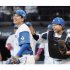 古林睿煬（左）と田宮（Ｃ）共同通信社