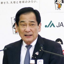 会見で持論を展開(JA全中の山野徹会長)/(C)共同通信社