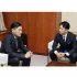 楽天グループの三木谷浩史会長兼社長と面会（Ｃ）共同通信社