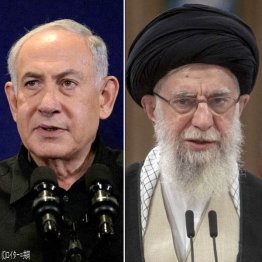 一歩も引かない(左からイスラエルのネタニエフ首相、イラン最高指導者のハメネイ師)/(C)ゲッティ=共同