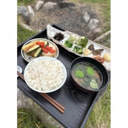 用意してもらった朝食もほぼ自家製。玄米ご飯は絶品（Ｃ）日刊ゲンダイ