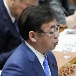語気を強めて迫りまくしたてる姿が…(自民党の上野賢一郎議員)/(C)共同通信社
