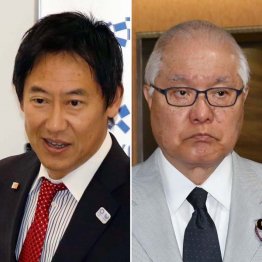 自民党の鈴木大地候補(左)と武見敬三候補(C)日刊ゲンダイ