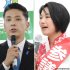 憲法学者の高良沙哉（右）と、那覇市議を12年務めた奥間亮（Ｃ）共同通信社