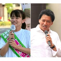 トップ当選は堅い維新・佐々木恵(左)、一方、維新新人・岡崎太は危ぶむ声も(提供)両事務所