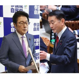 5選目指すが県内に貼り付けない自民・松山政司(左)、安定した支持を持つ立憲民主・野田国義(C)日刊ゲンダイ