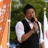 衆参両院を合わせて「50議席を目指す」と気炎を吐いた（Ｃ）共同通信社