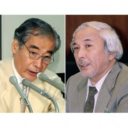 西部邁(右)と斎藤驍の両氏(C)共同通信社