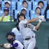 23年夏の甲子園準優勝と躍動した仙台育英2年時の湯浅（提供写真）