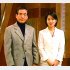 2代目の膳場貴子アナと（本人提供）
