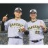 藤川監督（右）と早川太貴（Ｃ）共同通信社