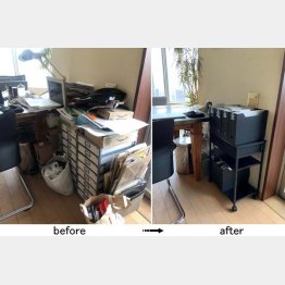 6つの黒のファイルボックスを使って分類(提供写真)