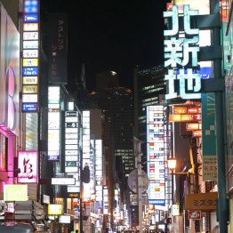 銀座の3分の1ぐらいの狭いエリアに店が密集(C)日刊ゲンダイ