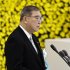 全国戦没者追悼式で式辞を述べる石破首相（Ｃ）共同通信社