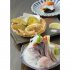 下から順に刺し盛り、エボダイとムツの天ぷら、タコの酢味噌和え（Ｃ）日刊ゲンダイ