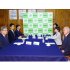 わざわざ日本維新の会に出向いて初会合（Ｃ）日刊ゲンダイ