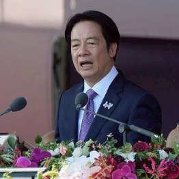 国防予算を5％にする（台湾の双十節祝賀式典での頼清徳総統）／（Ｃ）共同通信社